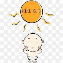 婴儿晒太阳