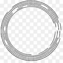 虚线线条手绘圆环