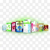 多款蒙牛奶制品活动包装