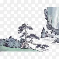 山水画重阳节广告