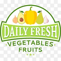 绿色蔬菜水果标签