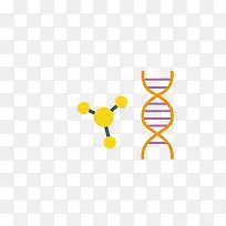 矢量彩色科学实验细胞螺旋图案