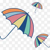 矢量彩色雨伞