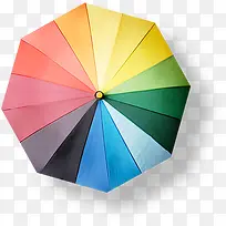 彩色七彩设计雨伞
