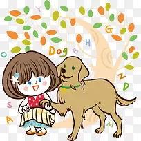 女孩与小狗