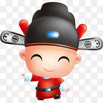 手绘卡通中科状元白底图