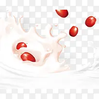 红枣牛奶饮品元素