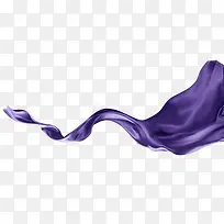 紫色绸缎飘带漂浮素材