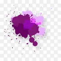 紫色水彩墨滴