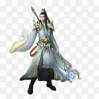 白色帅气古代人物美男子