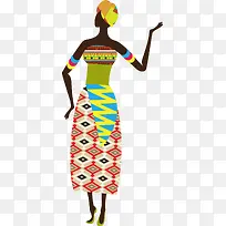 非洲女子设计矢量素材