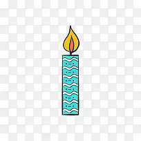 白蓝色的生日蜡烛