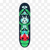 绿色外星人滑板