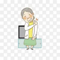 手绘肩膀痛奶奶