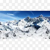 雪山蓝天纯净高清