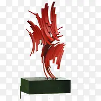 红艳抽象雕塑