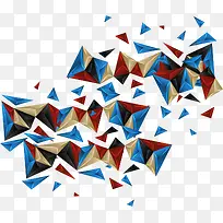 彩色三角块抽象背景