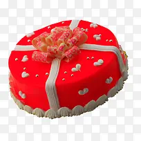 红色爱心生日蛋糕