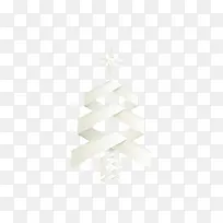 白色折纸圣诞树