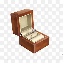 结婚戒指盒戒指素材免抠