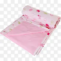 实物棉纱宝宝睡垫粉色