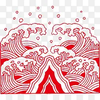 边框花纹剪纸