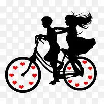 骑单车的情侣