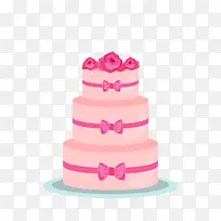 矢量粉色蛋糕