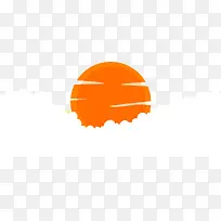 矢量夕阳落日