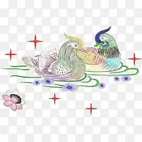 鸳鸯戏水