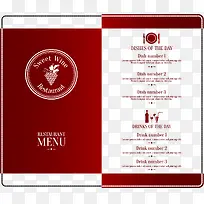 优雅西餐厅菜单模板