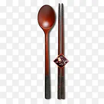 木质勺子和筷子