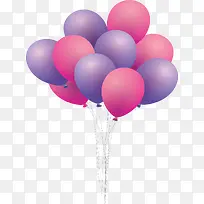 粉紫色浪漫的气球