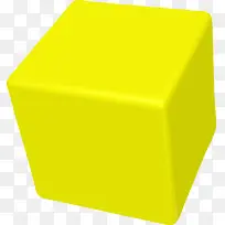 黄色立方体图形