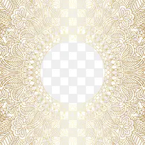 金色清新花纹圆圈边框纹理