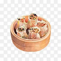手绘烧麦