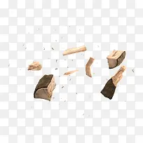 木块破碎的木块断裂的木块