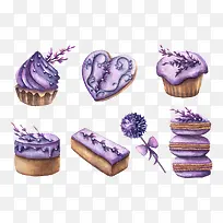 紫色美味甜点