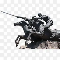骑马骑士效果党园雕塑