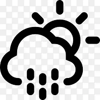 下雨天天气符号图标