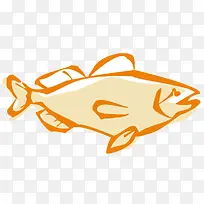 黄色小鱼简笔画