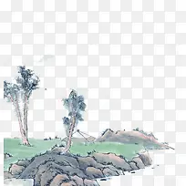 水墨山水图
