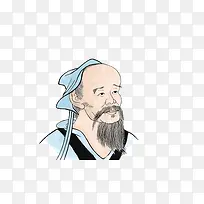 神医华佗手绘素材