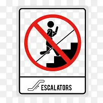 禁止在自动扶梯上奔跑