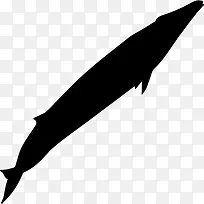 蓝色鲸鱼的形状图标