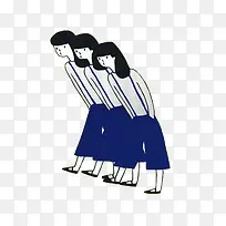 三个女生