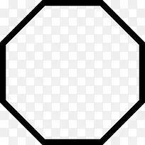 八角形轮廓的形状图标