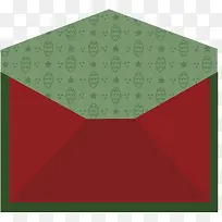 红绿色圣诞信封