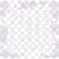 26个万圣节骨头字母