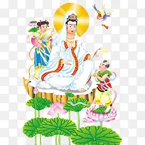 卡通佛教观音佛像素材